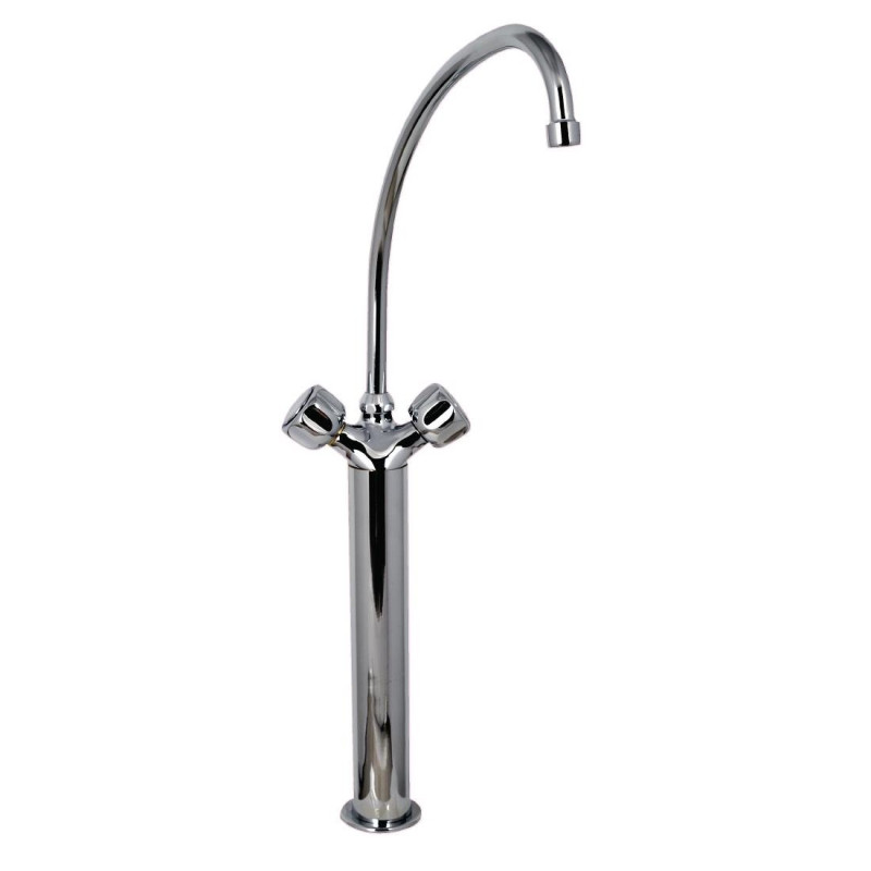 Robinet Mélangeur Monotrou Modèle Lourd 3/4" Avec 2 Robinets Sur Colonne- L 300Mm - FourniResto Robinet Mélangeur Monotrou Modèle Lourd 3/4" Avec 2 Robinets Sur Colonne- L 300Mm - FourniResto