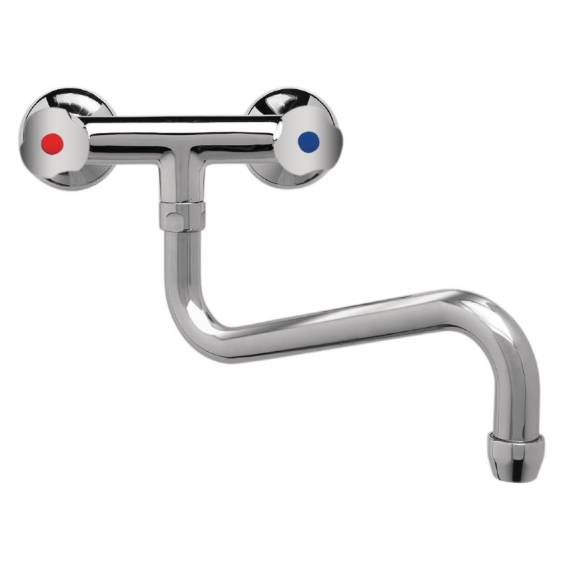 Mixer tap Bitrou Heavy Model 3/4" Wall Mount Low Neck - L 200mm - FourniResto Mixer tap Bitrou Heavy Model 3/4" Wall Mount Low Neck - L 200mm - FourniResto