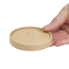 Kaaned mikrolaineahjus kasutatavate taaskasutatavate Kraft-supikausside jaoks 225 ml ja 350 ml - Komplekt 500 - Colpac