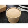 Kaaned mikrolaineahjus kasutatavate taaskasutatavate Kraft-supikausside jaoks 225 ml ja 350 ml - Komplekt 500 - Colpac