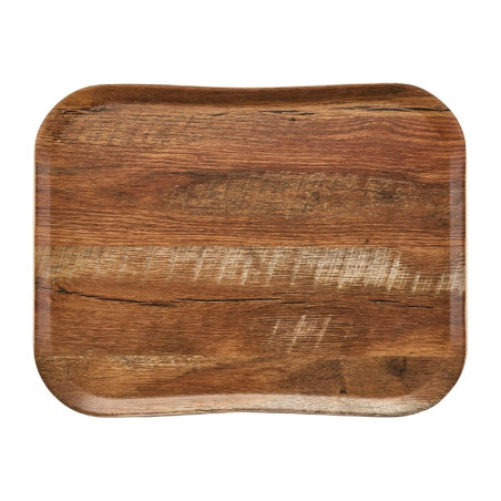 Plastikust tammepuidu imitatsiooniga Century plateau - 360 x 460mm - Cambro - Fourniresto