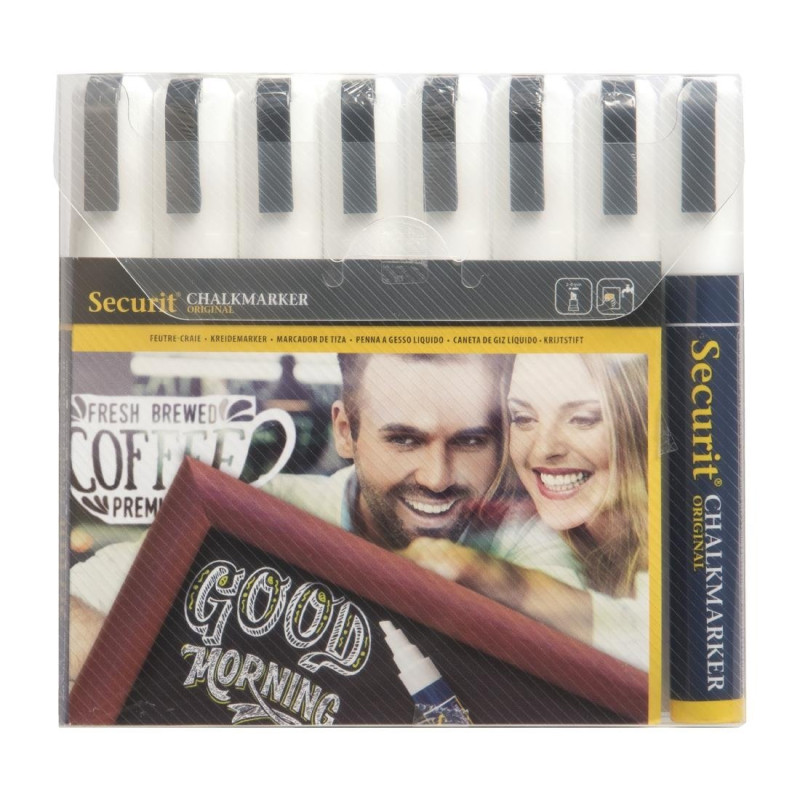 Lot De 8 Marqueurs Effaçables Illumigraph - Securit - Fourniresto Lot De 8 Marqueurs Effaçables Illumigraph - Securit - Fourniresto