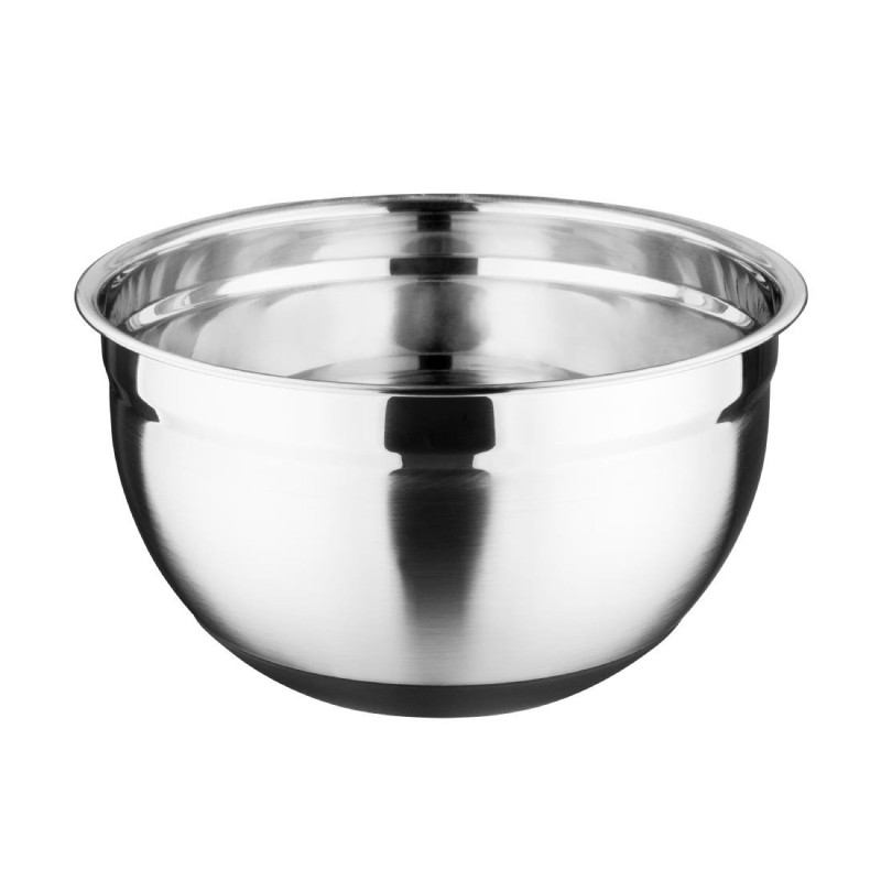 Stainless Steel Basin with Silicone Base 3L - Vogue - Fourniresto Stainless Steel Basin with Silicone Base 3L - Vogue - Fourniresto