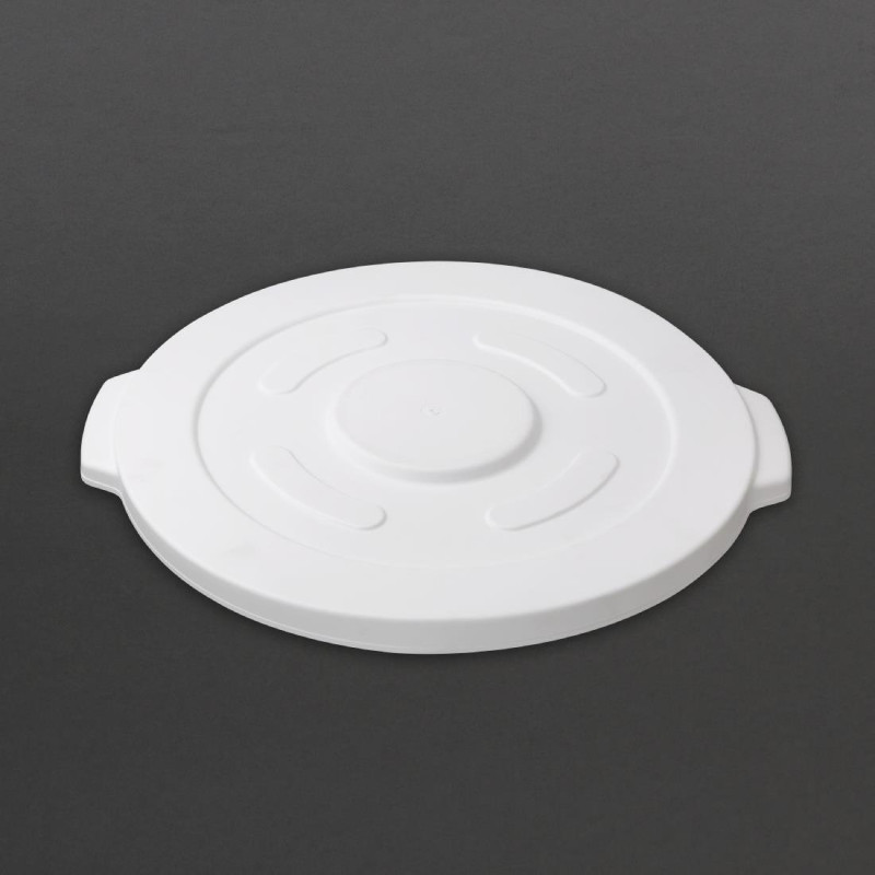 White 38L Round Container Lid - Vogue - Fourniresto White 38L Round Container Lid - Vogue - Fourniresto