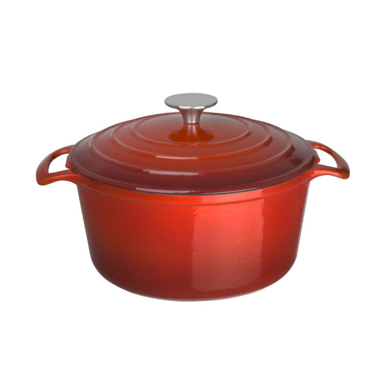 Round Red Casserole Dish - 3.2L - Vogue Round Red Casserole Dish - 3.2L - Vogue
