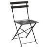Terasest terrassitoolid - Mustad - Komplekt 2 - Bolero - Fourniresto