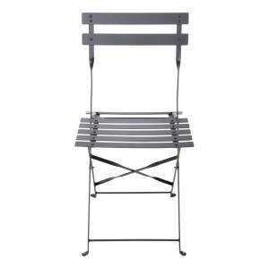 Terrassitoolid terasest - mustad - 2 tk komplektis - Bolero - Fourniresto