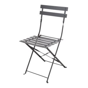 Terasest terrassitoolid - Mustad - Komplekt 2 - Bolero - Fourniresto