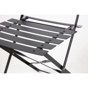 Terasest terrassitoolid - Mustad - Komplekt 2 - Bolero - Fourniresto