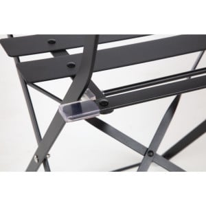Terasest terrassitoolid - Mustad - Komplekt 2 - Bolero - Fourniresto