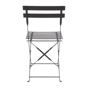 Terasest terrassitoolid - Mustad - Komplekt 2 - Bolero - Fourniresto