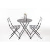 Terasest terrassitoolid - Mustad - Komplekt 2 - Bolero - Fourniresto