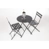 Terasest terrassitoolid - Mustad - Komplekt 2 - Bolero - Fourniresto