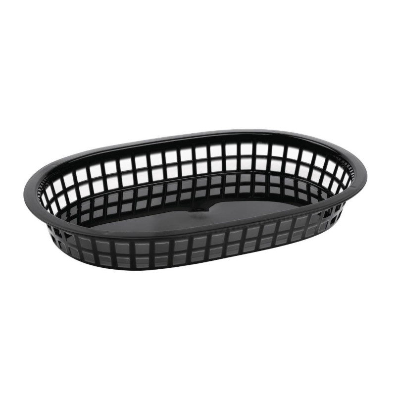 Oval black polypropylene food basket - Olympia - Fourniresto Oval black polypropylene food basket - Olympia - Fourniresto