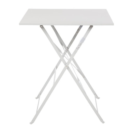 Table de terrasse carrée en acier - grise - 600mm - Bolero - Fourniresto