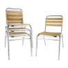 Ash and aluminum bistro chairs - Set of 4 - Bolero - Fourniresto
