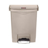 Prügikast pedaaliga Slim Jim Beige - 30L - Rubbermaid