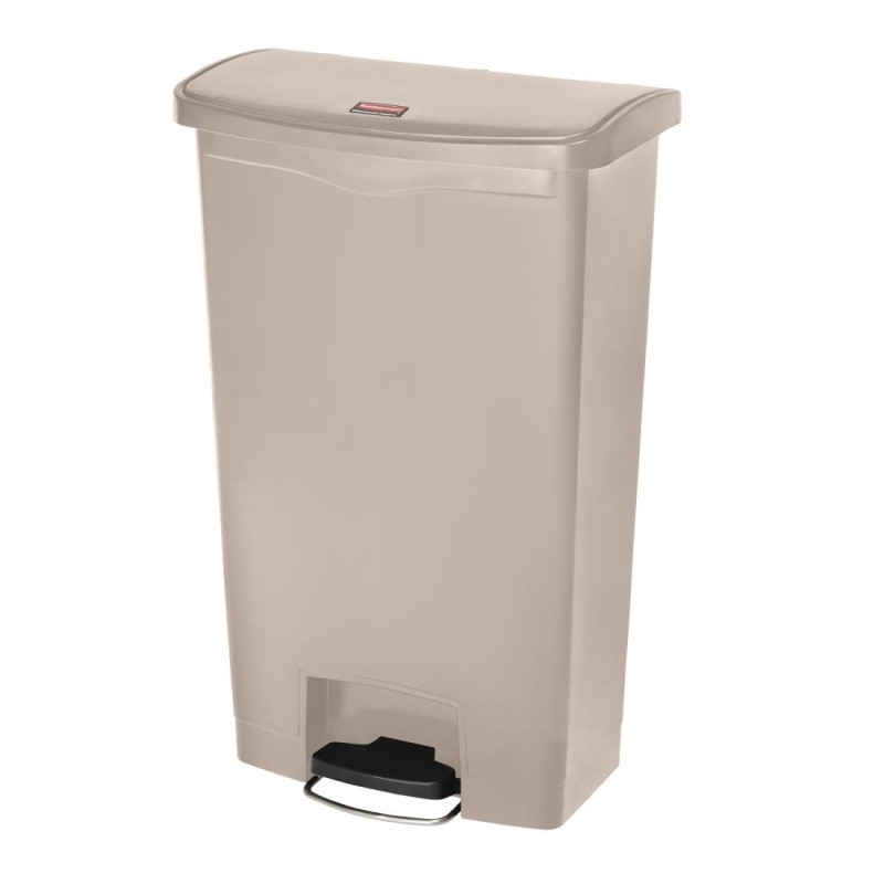 Front pedal slim Jim beige trash can - 68L - Rubbermaid Front pedal slim Jim beige trash can - 68L - Rubbermaid