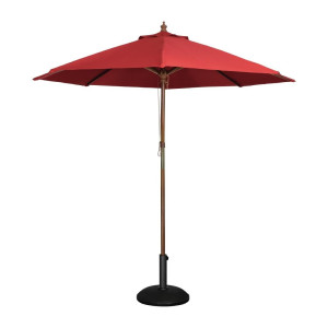 Round 3m red parasol - Bolero - Fourniresto