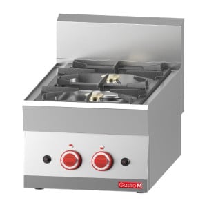 Fourneau 2 feux vifs gaasipliit 650 - Gastro M - Fourniresto