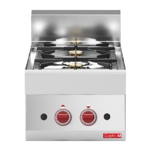 Fourneau 2 feux vifs gaasipliit 650 - Gastro M - Fourniresto