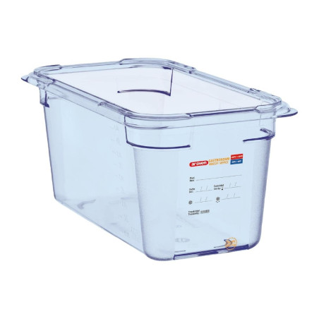 Sinine hermeetiline ABS GN1/3 150mm - Araven - Fourniresto