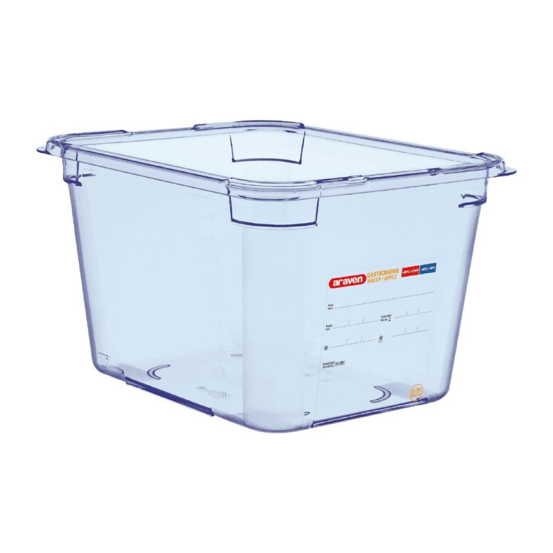 Sinine hermeetiline karp ABS - GN 1/2 200 mm - Araven - Fourniresto Sinine hermeetiline karp ABS - GN 1/2 200 mm - Araven - Fourniresto