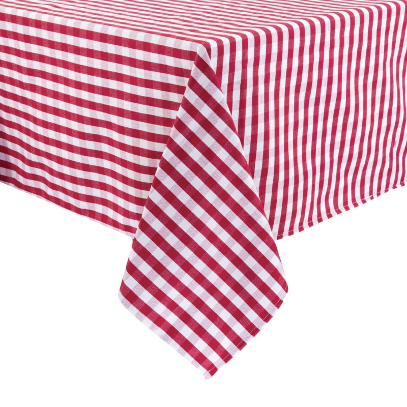 Neljakandiline punaste ruutudega polüestrist laudlina 1780 x 1780mm - Mitre Essentials - Fourniresto Neljakandiline punaste ruutudega polüestrist laudlina 1780 x 1780mm - Mitre Essentials - Fourniresto