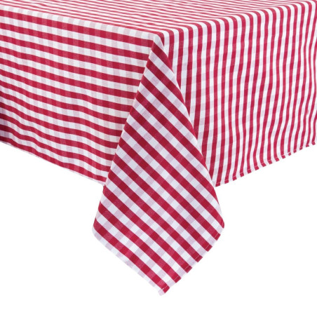 Neljakandiline punaste ruutudega polüestrist laudlina 1780 x 1780mm - Mitre Essentials - Fourniresto