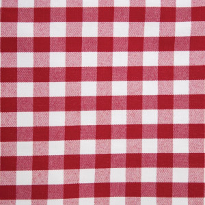 Neljakandiline punaste ruutudega polüestrist laudlina 1780 x 1780mm - Mitre Essentials - Fourniresto