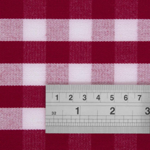 Neljakandiline punaste ruutudega polüestrist laudlina 1780 x 1780mm - Mitre Essentials - Fourniresto