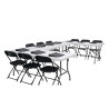 Folding Table with White Center 1.8 m - Bolero