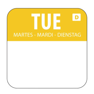 Soluble Labels For Food "Tuesday" - Box of 1000 - Vogue