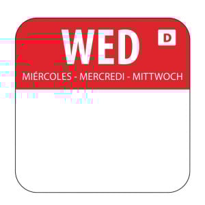 Lahustuvad sildid toiduainetele "Kolmapäev" - Karp 1000 - Vogue