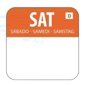 Lahustuvad sildid toiduainetele "Laupäev" - 1000 tk karbis - Vogue