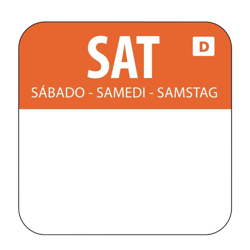 Soluble Labels for Food "Saturday" - Box of 1000 - Vogue