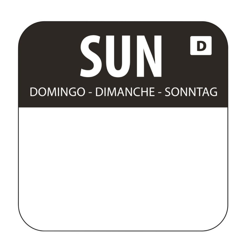 Soluble Labels for Food "Sunday" - Box of 1000 - Vogue