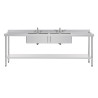 Stainless Steel Sink - W 2400 X D 600mm - Vogue