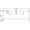 Roostevabast terasest valamu - L 2400 x S 600 mm - Vogue