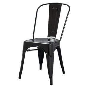 Virnastatavad terasest bistroo toolid - Must - Komplekt 4 - Bolero