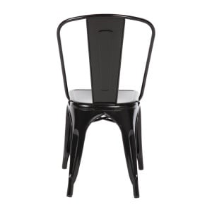 Virnastatavad terasest bistroo toolid - Must - Komplekt 4 - Bolero