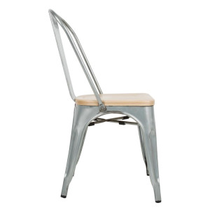 Terasest toolid puidust istmega - Komplekt 4 - Bolero