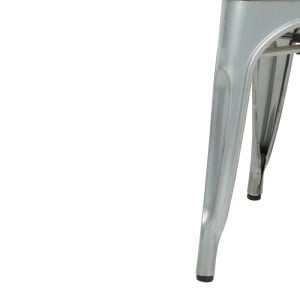 Terasest toolid puidust istmega - Komplekt 4 - Bolero