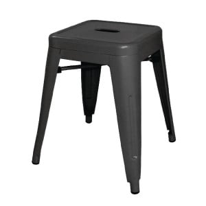 Mustad terasest madalad taburetid - Komplekt 4 - Bolero