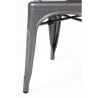 Chairs in Metallic Gray Steel - Set of 4 - Bolero