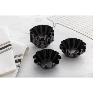 Mittenakkuvad mini-brioche vormid 75 mm - Komplekt 12, Matfer Bourgeat