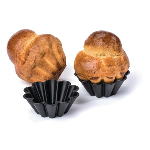 Mittenakkuvad mini-brioche vormid 75 mm - Komplekt 12, Matfer Bourgeat