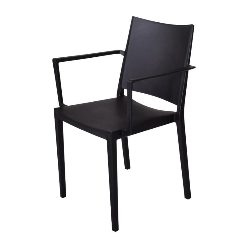 PP Virnastatavad Toolid Florence Mustad - Komplekt 4, Kvaliteet ja Elegantsus Nisbetsilt. PP Virnastatavad Toolid Florence Mustad - Komplekt 4, Kvaliteet ja Elegantsus Nisbetsilt.