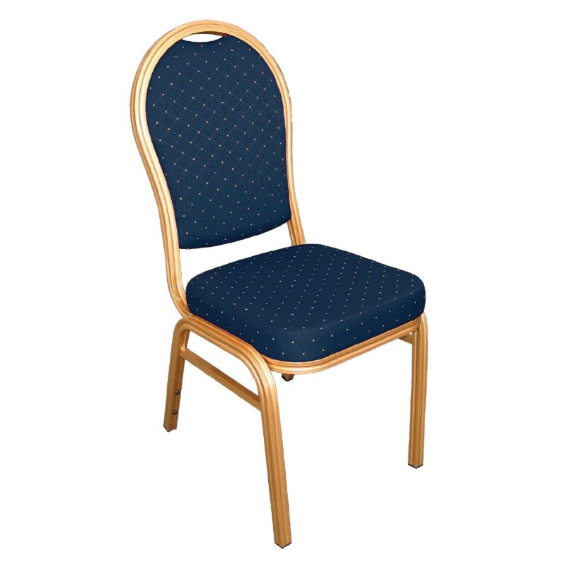 Sinised ja kuldsete detailidega banketitoolid komplektis 4 tk Bolero U526 - elegantne ja mugav disain Sinised ja kuldsete detailidega banketitoolid komplektis 4 tk Bolero U526 - elegantne ja mugav disain
