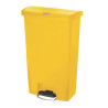 Large Yellow Front Pedal Bin 68 L Rubbermaid: Impeccable hygiene and professional practicality
